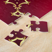 Eleganter Rahmen: Perle und Gold. Puzzle (Seite)