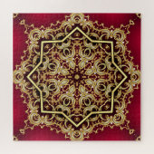 Eleganter Rahmen: Perle und Gold. Puzzle (Horizontal)