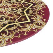 Eleganter Rahmen: Perle und Gold. Schneidebrett (Ecke)