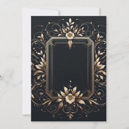 Eleganter Rahmen Save the Date Einladung (Vorderseite)