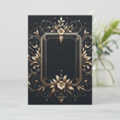 Eleganter Rahmen Save the Date Einladung (Stehend Vorderseite)