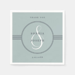 Eleganter Rahmen | Sea Glass Wedding Napkins Serviette