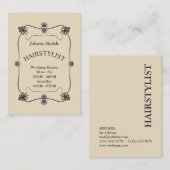 Eleganter Rahmen stilvoller Luxus Klassiker Visitenkarte (Vorne/Hinten)