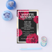 Eleganter Rahmen und Rose Flyer (Einzeln)