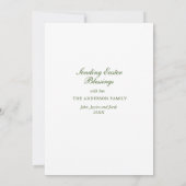 Eleganter Rahmen Wildblume Ostergrusskarte Ankündigung (Rückseite)