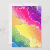 Eleganter Rainbow Glitzer Agate & Gold Geburtstag Dankeskarte (Rückseite)