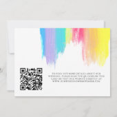 Eleganter Rainbow LGBTQ Verlobung Foto QR Code Save The Date (Rückseite)