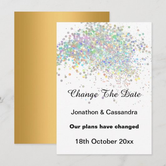 ELEGANTER RAINBOW PASTEL SPOT ÄNDERN DAS DATUM (Vorne/Hinten)