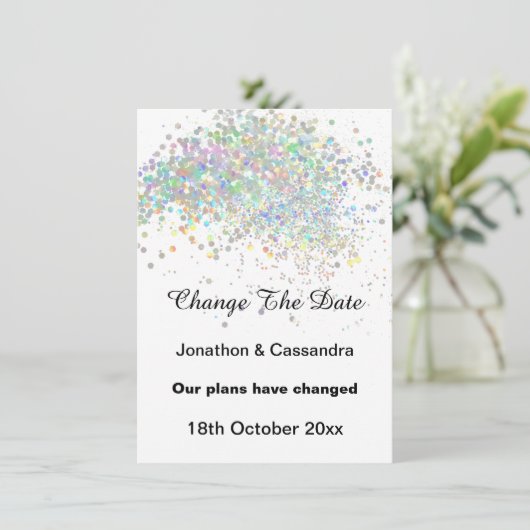 ELEGANTER RAINBOW PASTEL SPOT ÄNDERN DAS DATUM (Stehend Vorderseite)