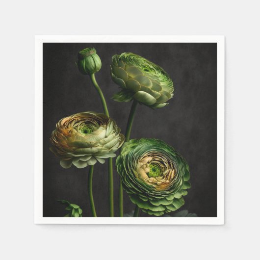 Eleganter Ranunculus. Serviette (Vorderseite)