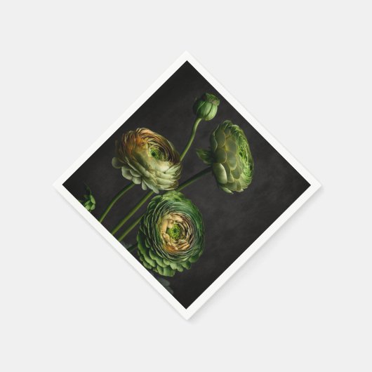 Eleganter Ranunculus. Serviette (Ecke)