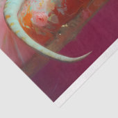 Eleganter Raptor in rosa Tutu Blumencouch Decoupag Seidenpapier (Ausschnitt)