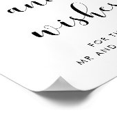 Eleganter Rat und Wünsche Hochzeitszeichen Poster (Ecke)