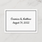 Eleganter Rat und wünscht Mr. und Mrs. Wedding Hinweiskarte (Rückseite)