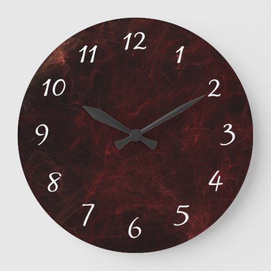 Eleganter Rauch-und Feuer-abstrakter Entwurf Große Wanduhr (Vorderseite)