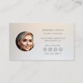 Eleganter Real Anwesen Agent Beruflich Silver Visitenkarte (Rückseite)