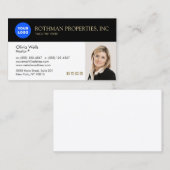 Eleganter Real Anwesen Agent Foto einfügen Visitenkarte (Vorne/Hinten)