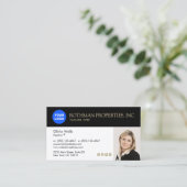 Eleganter Real Anwesen Agent Foto einfügen Visitenkarte (Stehend Vorderseite)