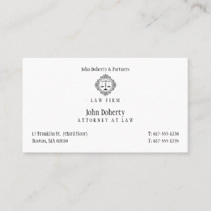 Eleganter Rechtsanwalt Anwaltskanzlei Visitenkarte