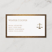 Eleganter Rechtsanwalt beruflich Kupfergold Visitenkarte (Rückseite)