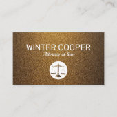 Eleganter Rechtsanwalt beruflich Kupfergold Visitenkarte (Vorderseite)