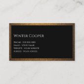 Eleganter Rechtsanwalt, berufliches Schwarz- und G Visitenkarte (Rückseite)