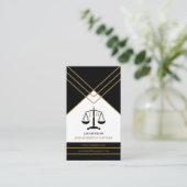 Eleganter Rechtsanwalt | Gold Black Visitenkarte (Stehend Vorderseite)