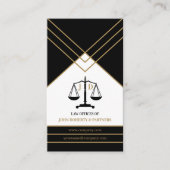 Eleganter Rechtsanwalt | Gold Black Visitenkarte (Vorderseite)