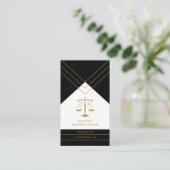 Eleganter Rechtsanwalt | Gold Black Visitenkarte (Stehend Vorderseite)