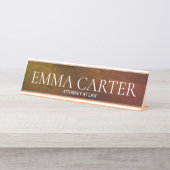 Eleganter Rechtsanwalt Schreibtischnamensplakette (Vorderseite )