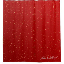 Eleganter Red and Gold Sparkle Glitzer