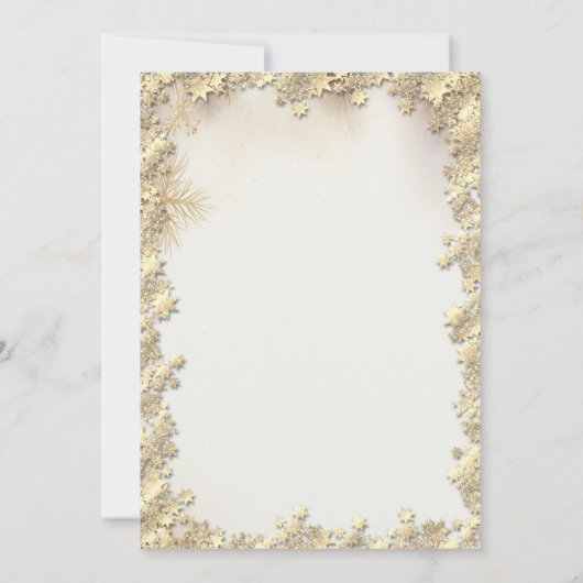 Eleganter Red Bow, Gold Glass, Stars Company Weihn Einladung (Rückseite)