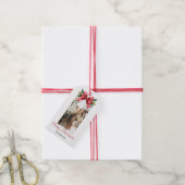Eleganter Red Bow Personalisierter Weihnachtsgesch Geschenkanhänger (Mit Garn)