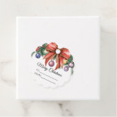 Eleganter Red Bow Weihnachtskranz Geschenkanhänger (Beispiel)