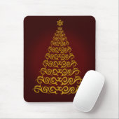 Eleganter Red Christmas Tree Mouse Pad Mousepad (Mit Mouse)