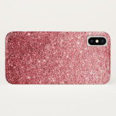 Eleganter Red Glitzer Luxus Case-Mate iPhone Hülle (Rückseite (Horizontal))