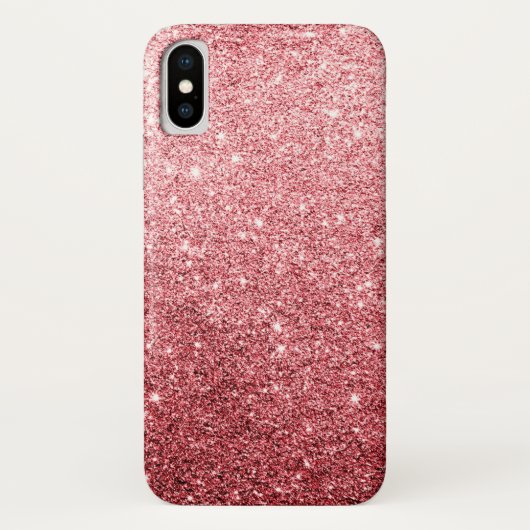 Eleganter Red Glitzer Luxus Case-Mate iPhone Hülle (Rückseite)