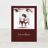 Eleganter Red Lesbian Couple Liebe Valentinstag Karte (Vorderseite)