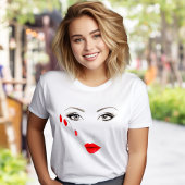 Eleganter Red Lips Graphic T - Shirt