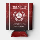 Eleganter Red Marble Feuerwehrmann Dosenkühler (Vorderseite)