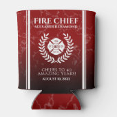 Eleganter Red Marble Feuerwehrmann Dosenkühler (Rückseite)