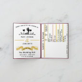 Eleganter Red Passport Stil Einladung zur Hochzeit (Innenseite)