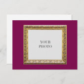 Eleganter Red Personal Foto Frame Postkarte (Vorne/Hinten)