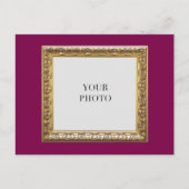 Eleganter Red Personal Foto Frame Postkarte (Vorderseite)