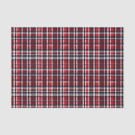 Eleganter Red Tartan Karo Kariert Gemusterte Weihn Seidenpapier