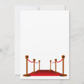 Eleganter Red Tepet Quinceañera Sweet 16 Custom Einladung (Rückseite)