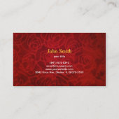 Eleganter Red Velvet Background Salon Wellness-Cen Visitenkarte (Rückseite)