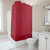 Eleganter Red Velvet Texture Shower Vorhang (Beispiel)