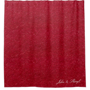 Eleganter Red Velvet Texture Shower Vorhang