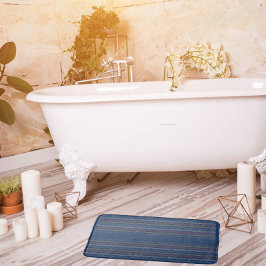 Eleganter Regatta Streifen Blau orange Rosa Weiß Badematte